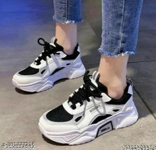New Women's Stylish Casual Sports Sneakers | Walking Sneakers Shoes | Partywear Sneakers | Running Sneakers For Women's and Girl