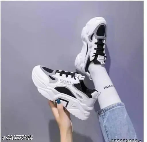 New Women's Stylish Casual Sports Sneakers | Walking Sneakers Shoes | Partywear Sneakers | Running Sneakers For Women's and Girl